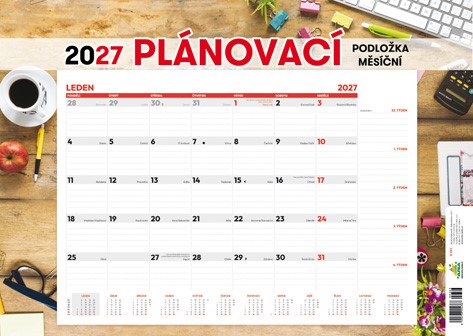 Kalendář Plánovací podložka měsíční 2027